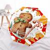 1pc Winter Wonderland Snowman UmbrellaAuto-Open Close, Portable 3-Fold Design, 8-Bone Iron Frame, Outdoor, Festive Gift for Fans, Travelers, Daily Use
