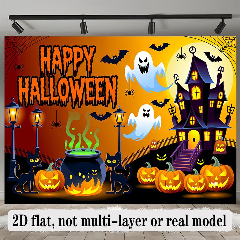 Party Backdrop Halloween Flat Banners Celebrations Wedding Enthusiasts Photo Background Decor Front Door Decor
