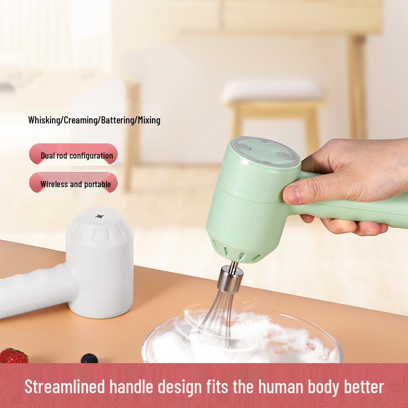 

Compact Electric Handheld Egg Beater & Dough Mixer for Baking белый