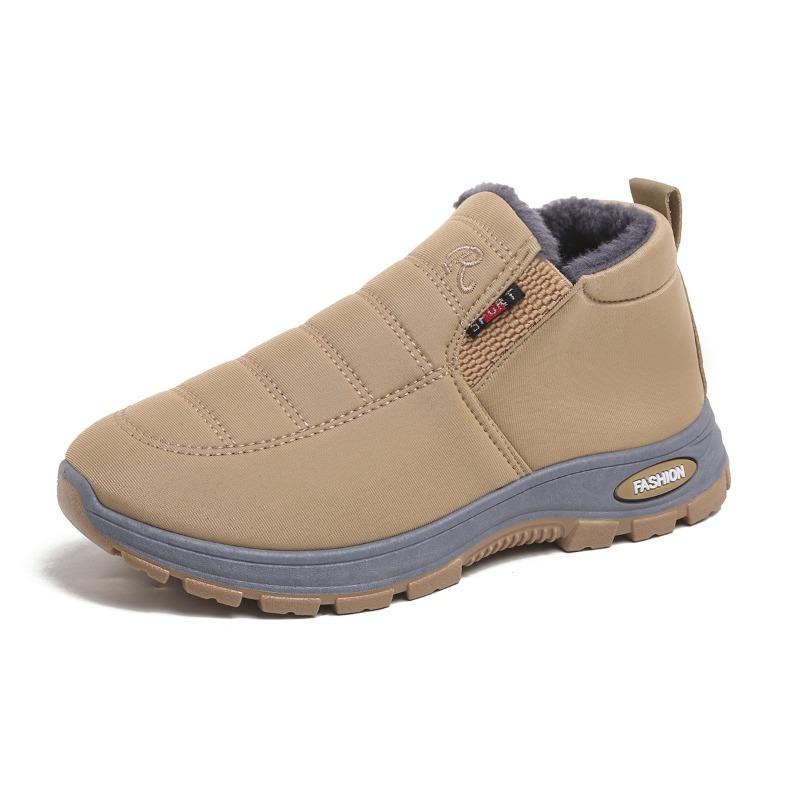 Women’s Fleece-Lined Snow Boots, Thickened Warm Slip-On Non-Slip Winter Cotton Shoes