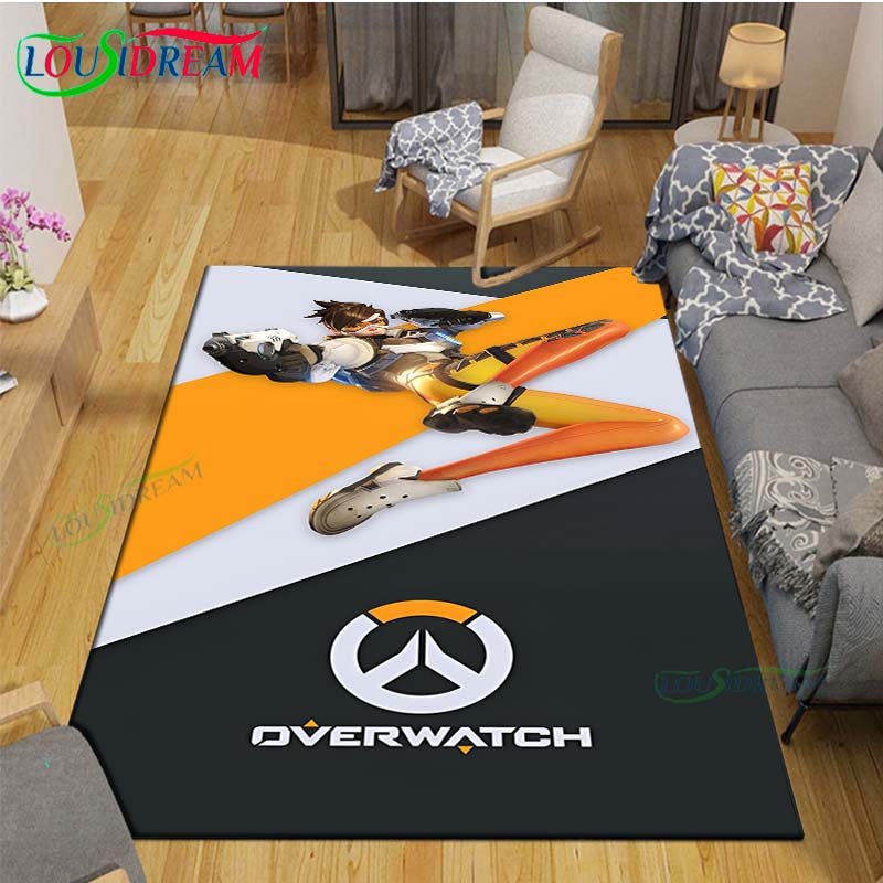 Classic Game Role O-Overwatch Printed  Carpets Living Room Anti-Skid Area Rug Kids Bedroom Mats Game Mat Large Carpet Decor