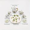8pcs Set Mini Tea Pot Dish Cups Accessories Mini Ceramic Tableware Micro Fish Tank Landscape Landscaping Ornament 1:6