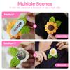 Flower Brooch Crochet Kits DIY Knitting Craft with Yarn Crochet Hook Needle Knitting Marker Material for Beginners Kids