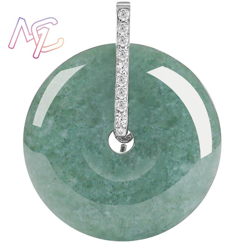 

Myanmar Jadeite Snake Cross Pendant Necklace Burmese Jade Charm Fashion Accessories Vintage Luxury Lucky Real Jewelry серебряный