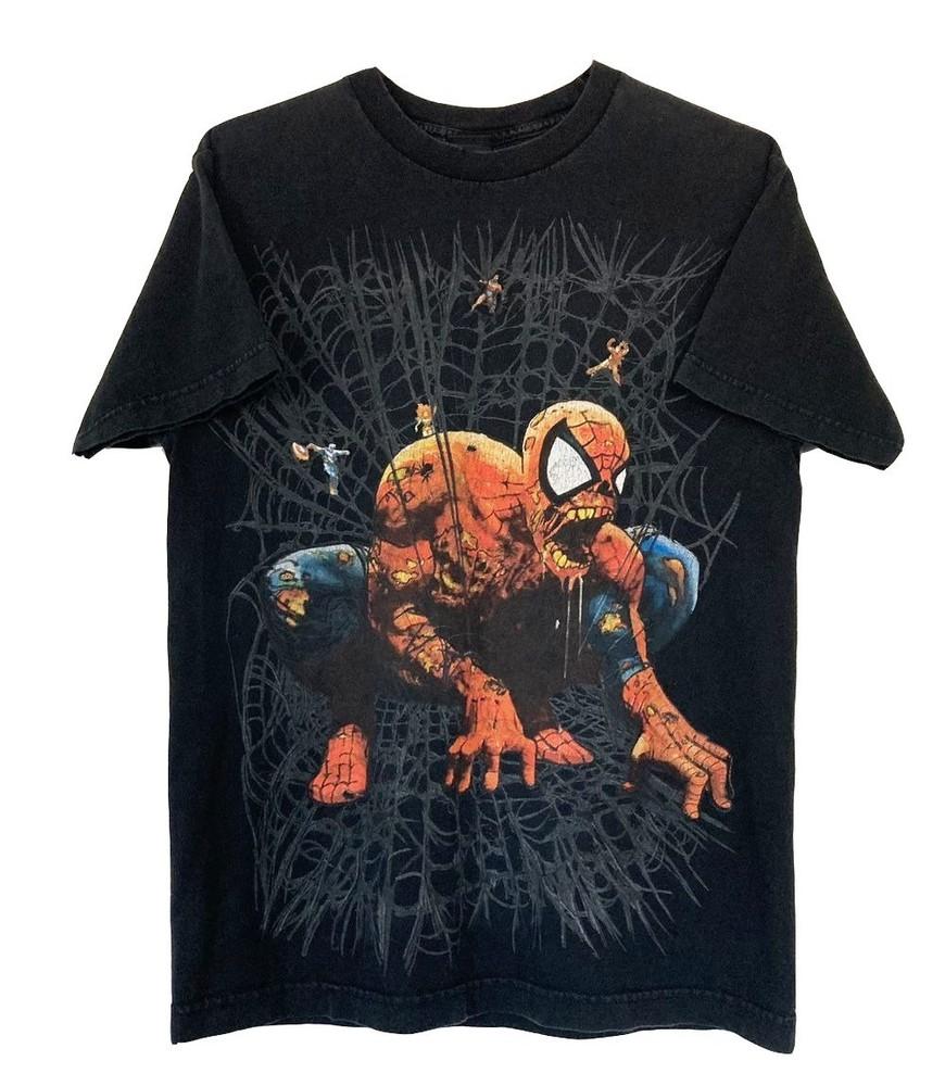 Футболка Человек-Паук Marvel Zombies Mad Engine Comics Размер S-5XL Репринт Новая Унисекс Футболка XL