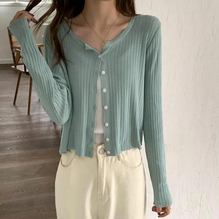 

Women Autumn Loose Knitted Cardigan Sweater Jacket Top Clothing New One Size озеро синього кольору