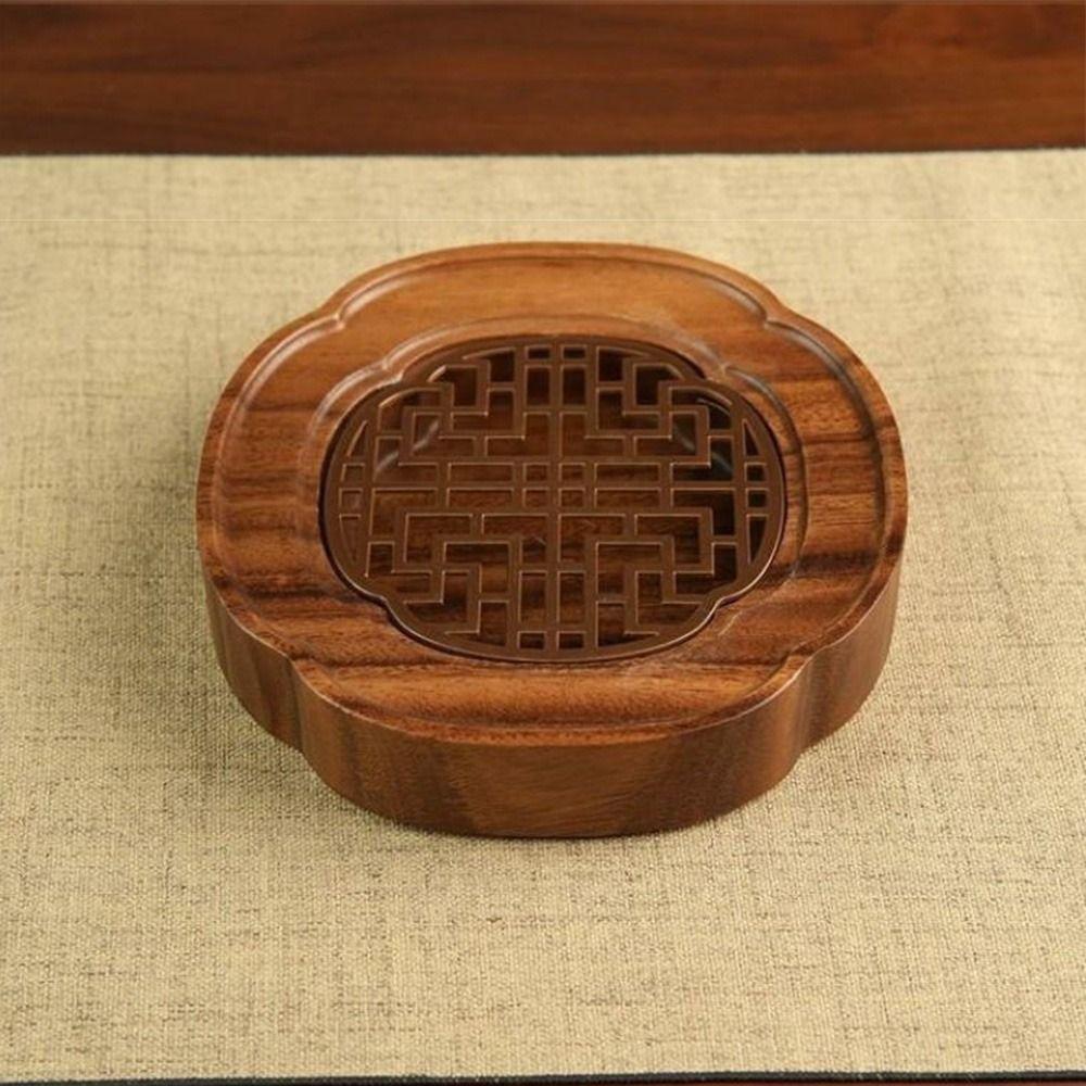 Portable Bearing Wood Tea Tray Water Storage Teapot Drain Plate Dry Brewing Tea Table Household