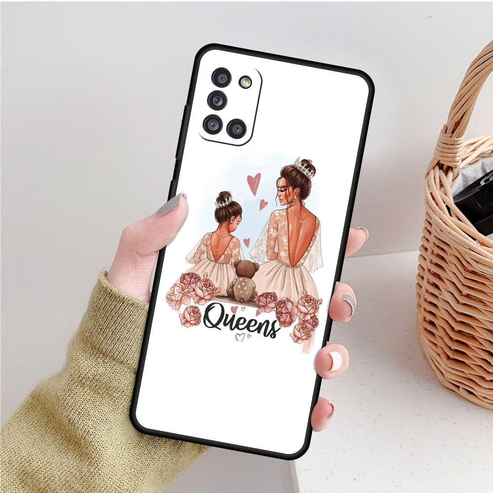 Cell Fundas Woman Girl Super Mom Baby Coque For Samsung A12 A71 A52 A72 A32 4G A02s A31 A41 A21s A51 A22 A52s 5G A13 A23 A73
