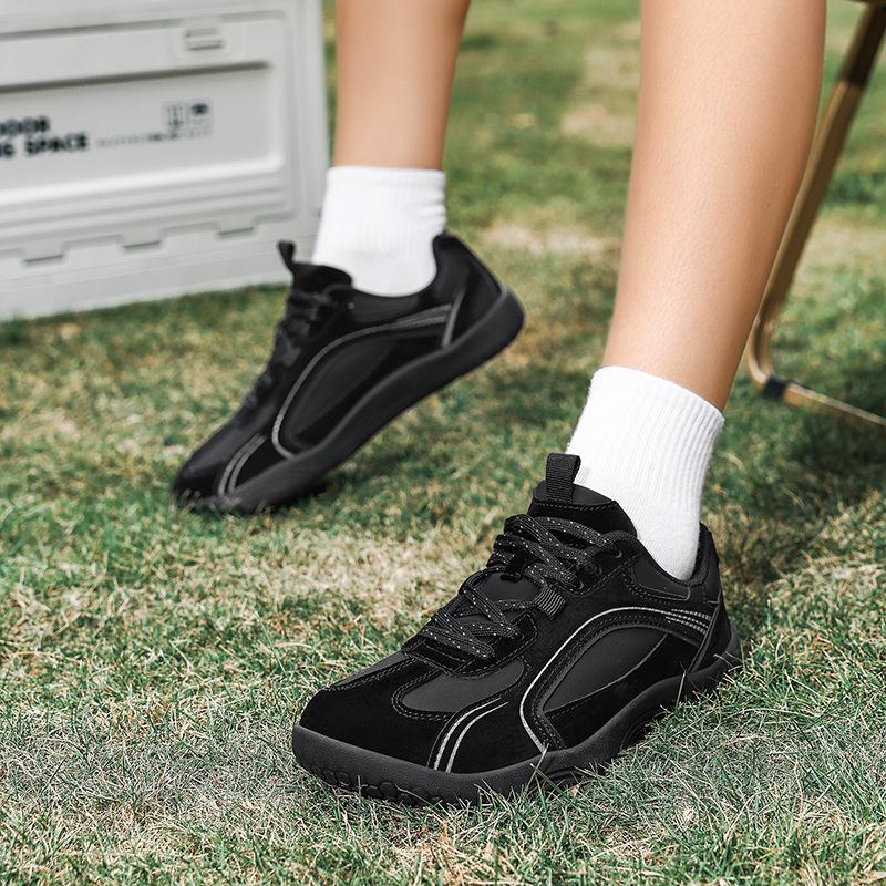 Large size barefoot shoes autumn and winter new wide-headed sports shoes couple high-top German training shoes short boots cold sticky shoes