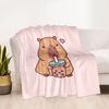 Panda Drinking Bubble Tea Blankets are suitable for living rooms, bedrooms, camping, and other places, making them an ideal choice for gifts.