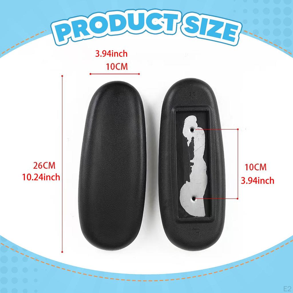 2 Pieces Office Chair Armrest Arm Pads PU Leather Universal Easy Installation Comfortable Replace