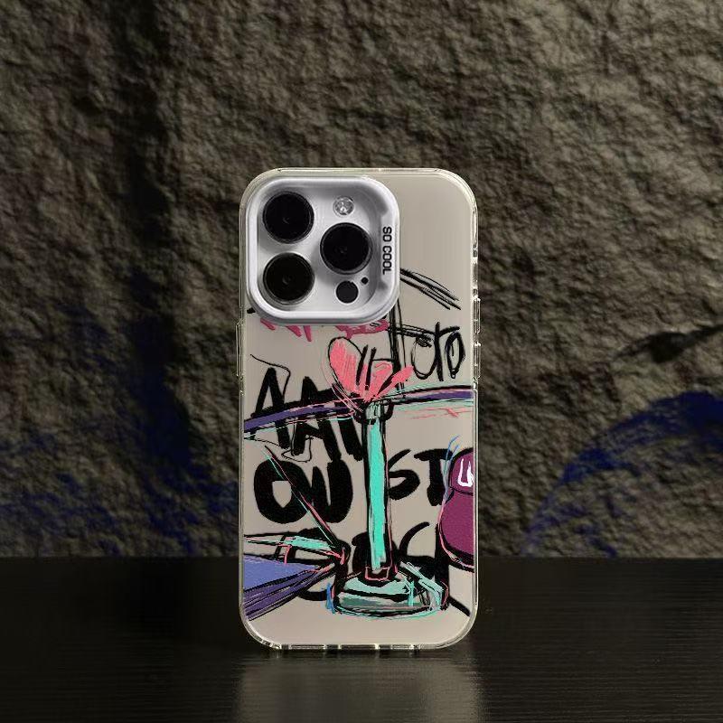 Street Graffiti iPhone 17 Case for 13 Pro Max/14X/16 Pro, Trendy Drop-Proof Design