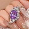 Set Accessories Inlaid Necklace Ring Color Treasure Bird'S Nest Cut Female Premium Sensitive Style