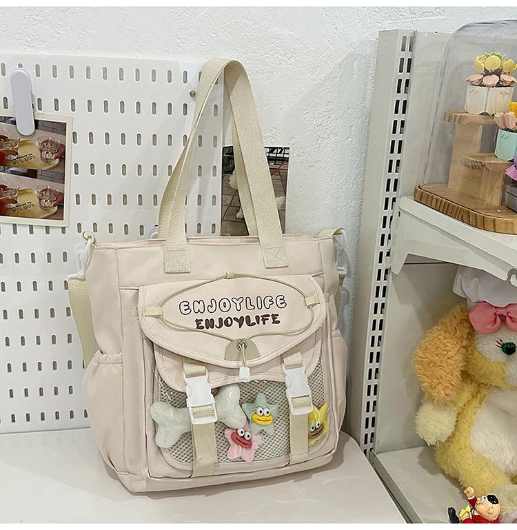 School Bag 2025 New Small Fresh High Value Simple Cute Versatile Large Capacity School Bag Casual Sweet Make-up Bag