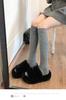 Podzimní a zimní dámské pletené ponožky Jednobarevné Svislé pruhy Teplé ponožky ke kolenům Harajuku Fashion Lolita Socks
