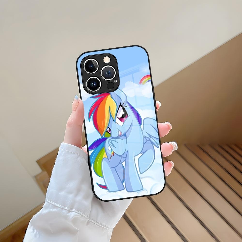 Rainbow Dash Phone Case Tempered Glass For iPhone 13 15 14 12 11 Pro Max Plus Mini X XR XS 8 7 6s SE2020 Coque