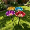 High-beauty Colorful Flower Bird Feeder, Ground Stake for Yard, Outdoor Garden Ornament for Landscaping, Bird Attracting Gadget, 1pc Pack