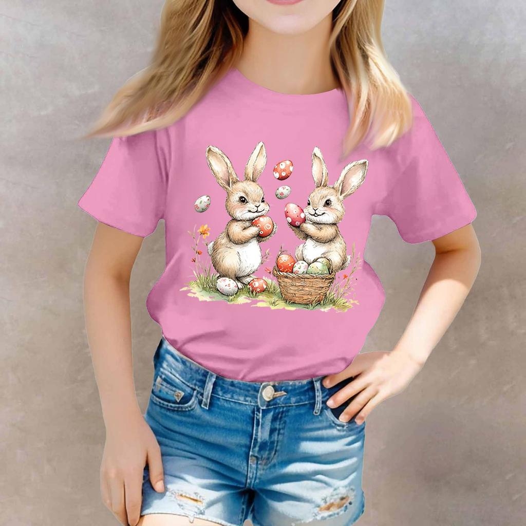 Kleinkind Mädchen Jungen T-Shirts Kinder Top Jungen und Mädchen Bedrucktes Kurzarm T-Shirt