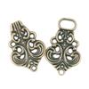 5 Pairs Vintage Swirl Flower Cape Cloak Clasp Fasteners Sew On Hooks and Eyes Cardigan Clip for DIY Crafts