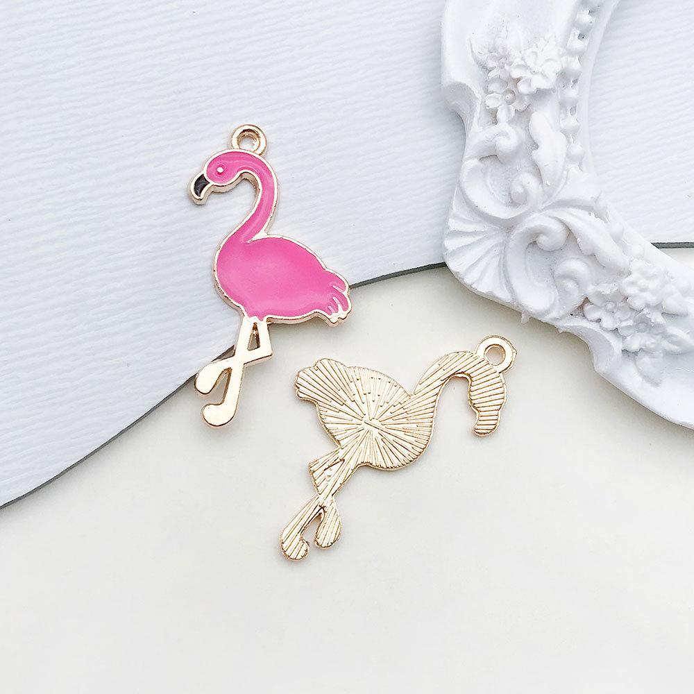 1pcs Rose Red Oil Drop Pendant Through The Alloy Earrings Diy Handmade Homemade Accessories Materials Multiple Styles