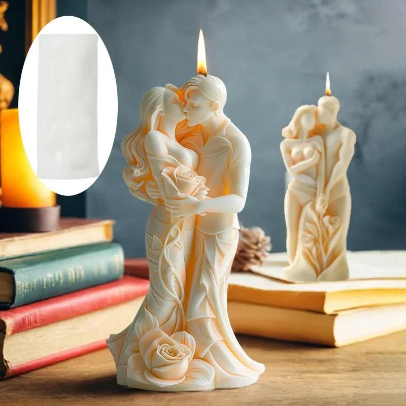 3D Wedding Girl Aromatherapy Candle Silicone Mold DIY Girl Candle Mould Gypsum Clay Epoxy UV Resin Mold Molds Home Decor