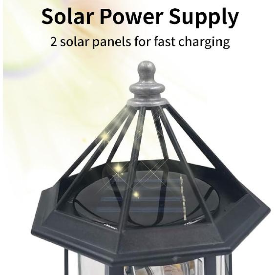 LED Solar Powered Lighthouse, 360 Degree Rotating Solar Lighthouse Outdoor, IP65 Waterproof Solar Lighthouse Garden Courtyards Lamps for Patio Garden