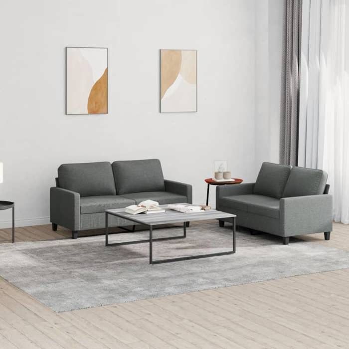 VidaXL Sofa Set with 2 Pcs Cushions, Sofas with Armrests and Backrest, Furniture Set, Living Room Furniture 3201445