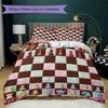 Chess Pattern Bedding Uilt Set Uilt Cover Pillowcase Home Decoration Birthday Gift (1 * Duvet Cover + 2 * Pillowcase Without Core)