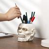 Concrete Flowerpot Mold Skull Shape Pen Holder Mold Cement Container Silicone Mold Succulent Planter Concrete Vase Mold