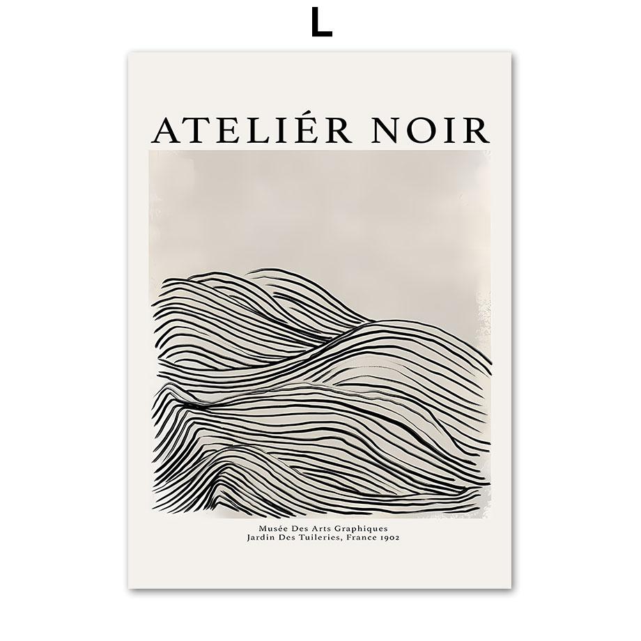 Abstract Bohemian Line Woman Leaf Vase Flower Mid Century Posters Canvas Painting Wall Art Print Picture Living Room Home Decor