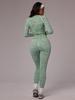 Nahtloses Yoga-Sportbekleidungsset: Langarmtop mit Daumenlöchern & Schlanke High-Waist-Hose mit Po-Lifting für Outdoor-Sport