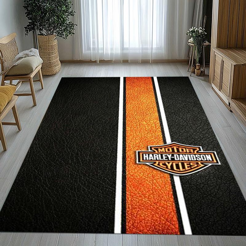 Retro H-Harleys Racing Moto Living Room Non-Slip Area Rug Soft Carpet for Bedroom Kids Playroom Sofa,Home Decor Doormat Gift