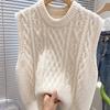 Damen Herbst und Winter Rundhals Hohl Casual Strickpullover Weste
