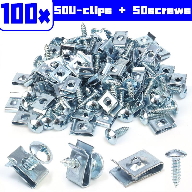 Car M5 Self-tapping Screw Spacer Clip Card Nut Fixing Nut Motorcycle Electric Car Plastic Parts Special U-clip Fasteners