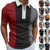 Men's Shirt Golf Shirt Retro Color Contrast Outdoor Street Short Sleeves Button-Down Print Clothing Apparel Fashion Designer Casual Breathable