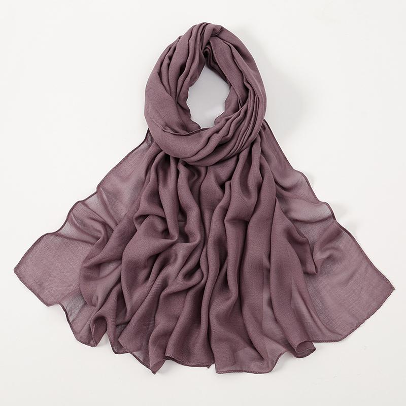 New Muslim Modal Hijab Rayon Cotton Shawls For Women Plain Scarf Big Size Headscarf Wraps Islamic Turban Headband 170*75cm