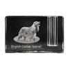 English Cocker Spaniel – Pen Stand, Crystal Organiser with Dog Photo | Art-Dog