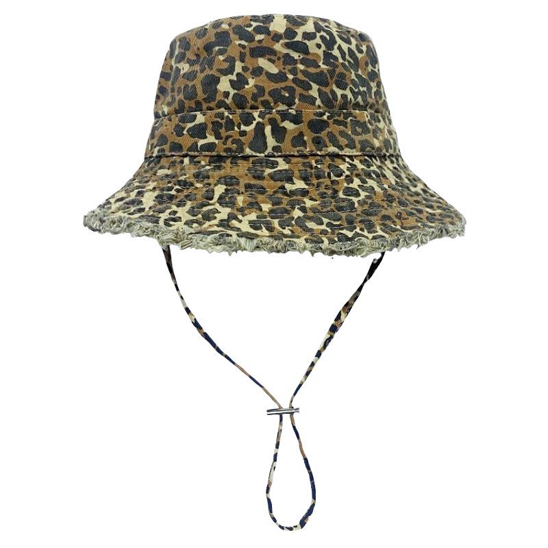 Frayed Edge Cotton Bucket Hat: Summer Sun Protection for Outdoor Travel and Shopping
