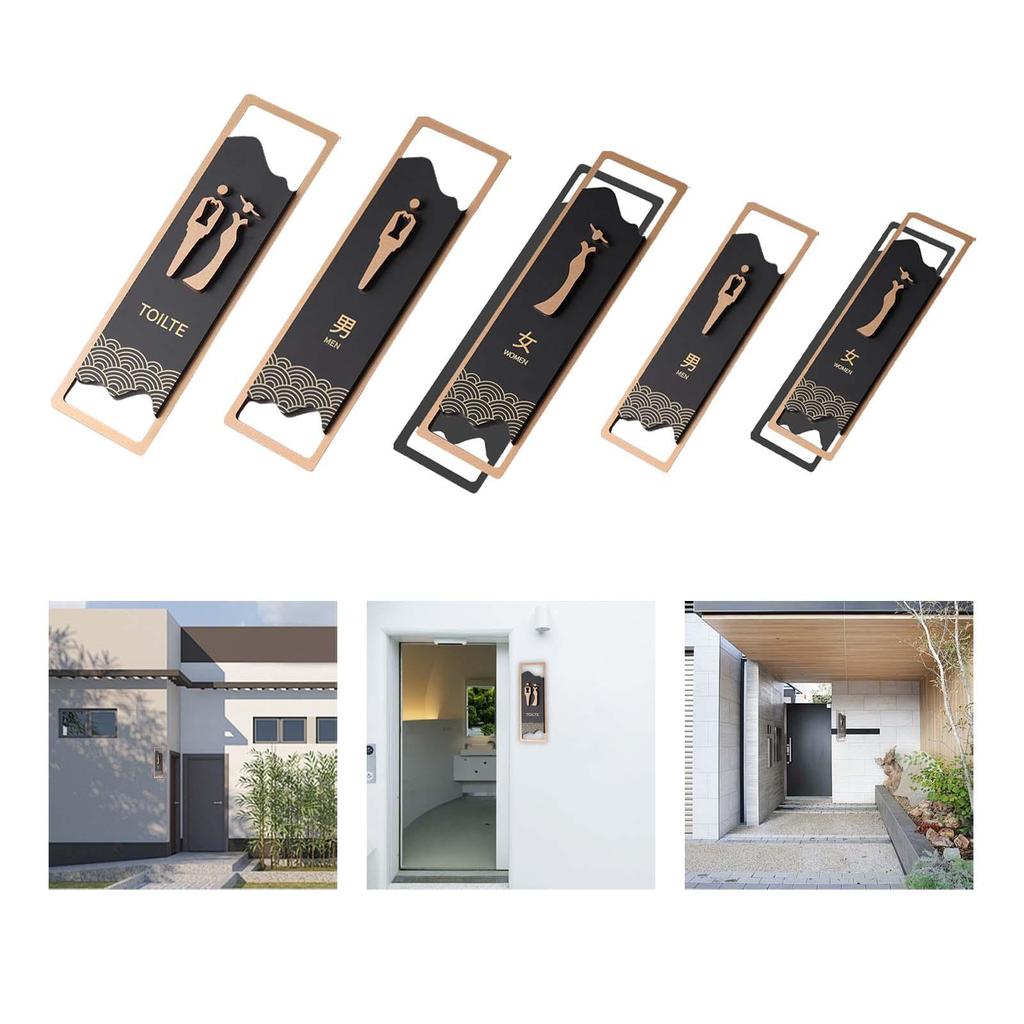 Bathroom Sign 3D Restroom Signage Toilet for Door or Wall Decor