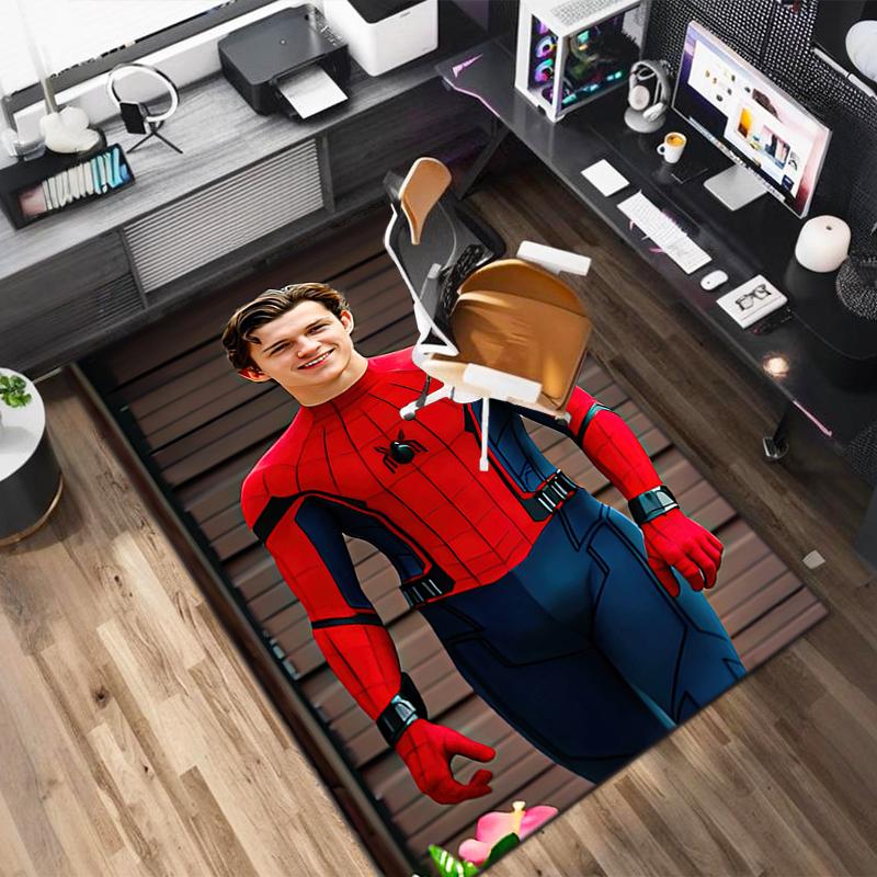 1PC Spider-Man Rug - Home Decoration Carpet For Living Room Bedroom Flooring Computer Chair Area Rug