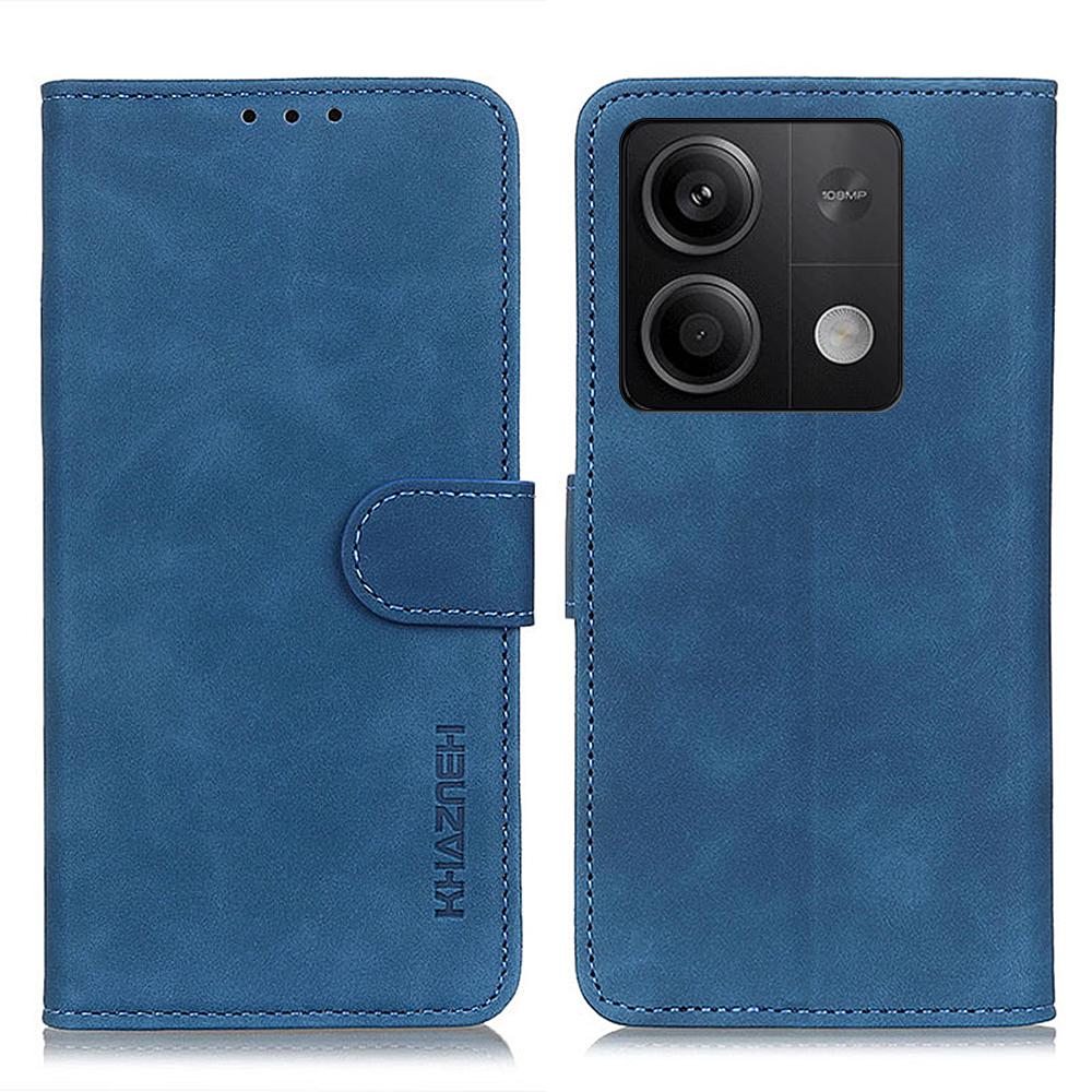 KHAZNEH For Xiaomi Redmi Note 13 5G Case Retro PU Leather Smart Phone Stand Cover