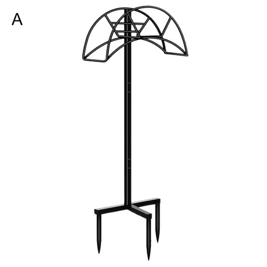 Supporto per tubo da giardino per carichi pesanti indipendente Gancio per tubo dell'acqua Avvolgitubo Supporto per tubo in metallo staccabile per esterni Portatubo da giardino Stoccaggio del tubo da giardino