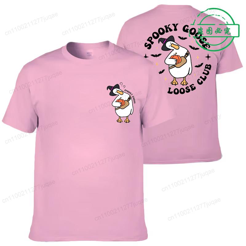 Läskiga Gås T-shirts för Män Kvinnor, Trendiga Mode Herr T-shirts Kläder, Halloween Gås Unisex Toppar T-shirts, Läskig Säsong Tröjor