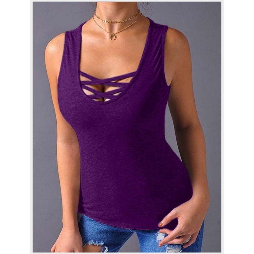 New Women Fashion Vest Sleeveless Blouse Ladies Solid Color Tank Tops Casual Graphic Tee Female Casual Summer Tops T-Shirts