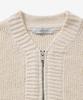NOIRER Boucle Zip-Up Cardigan (Ivory)
