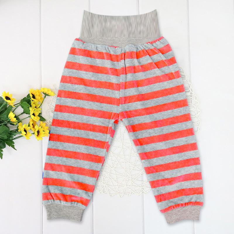 Kid Boy Dívčí Oblečení pro kojence Sametové Zimní Jarní Kalhoty Pruhované Dětské oblečení pro novorozence