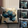 Oil Painting Floral Elegant Cushion Cover Natural Linen Organic Fabric DoubleSided Printing Sofa Home Decor Gift Pillow Case