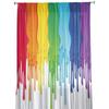 Paint Flowing Colorful Translucent Drapes Living Room Window Opening Tulle Curtains For Bedroom Space Kitchen Area Home Decoration Voile Drapes