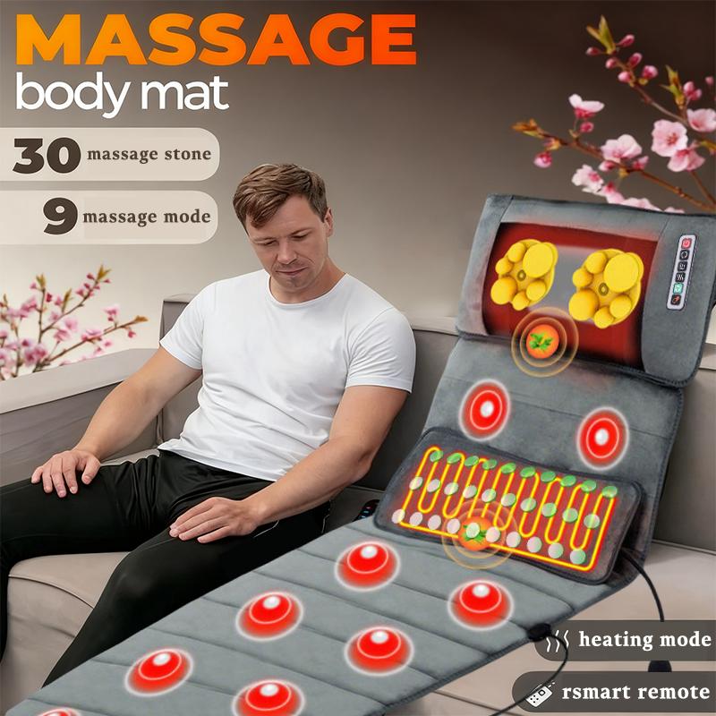 Electric Full Body Vibration Massage Mattress Mat Heating Infrared Massage Pad Massage Cushion Kneading Neck Back Pain Relief Relaxation,Nine Modes