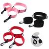 BDSM Restraint Set Wrist Cuffs Collar Adjustable Nylon Strap Bondage Kit for Couples Role Play Adult Bedroom Accessories